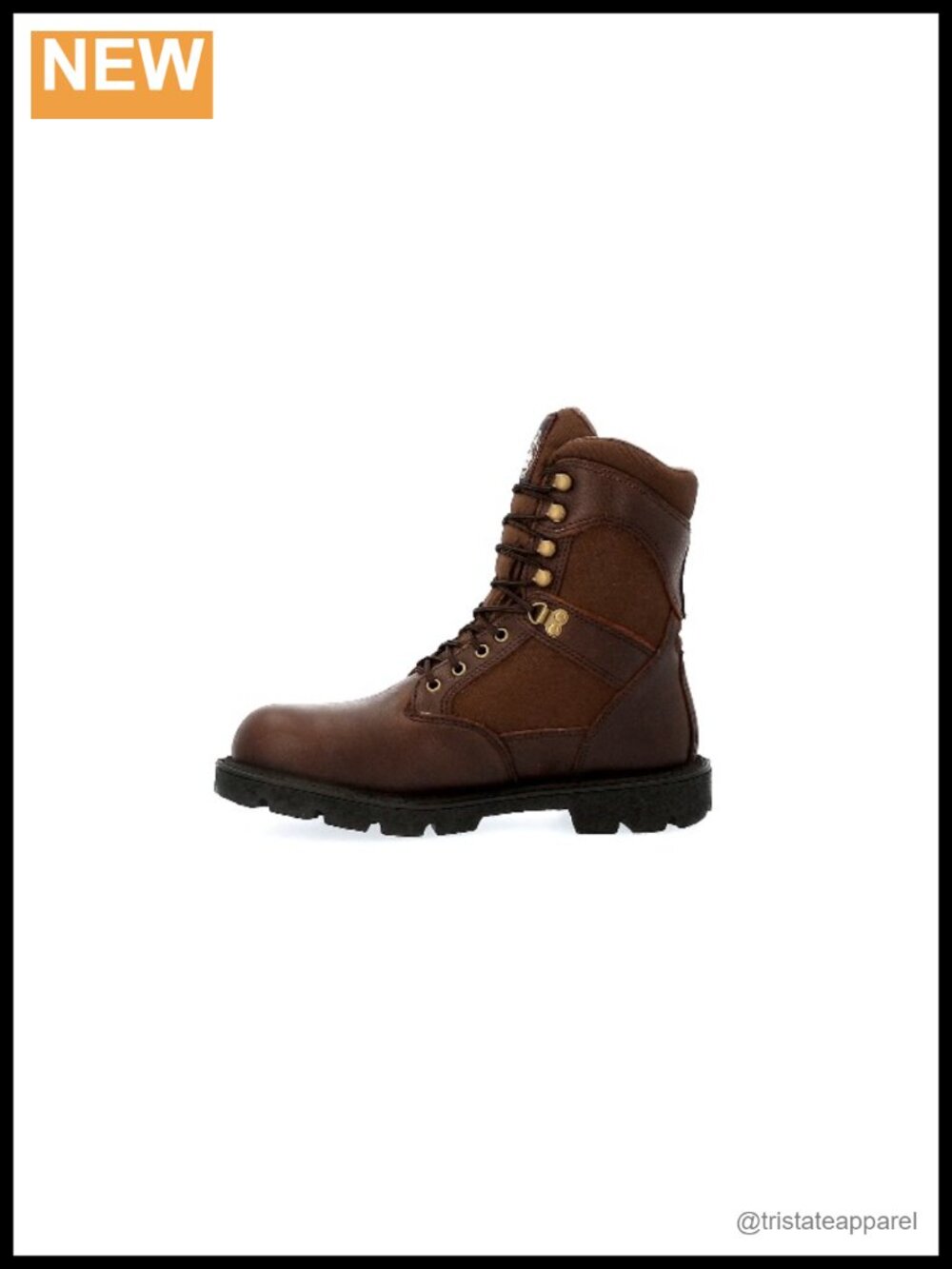 Georgia Homeland 8" Leather Work Boot Soft-Toe Roper Heel - Picture 5 of 5